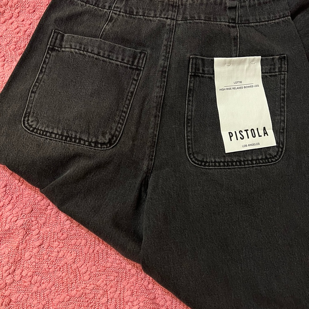 Pistola Black Lottie High Rise Relaxed Bowed Leg Jeans - Picture 4 of 7